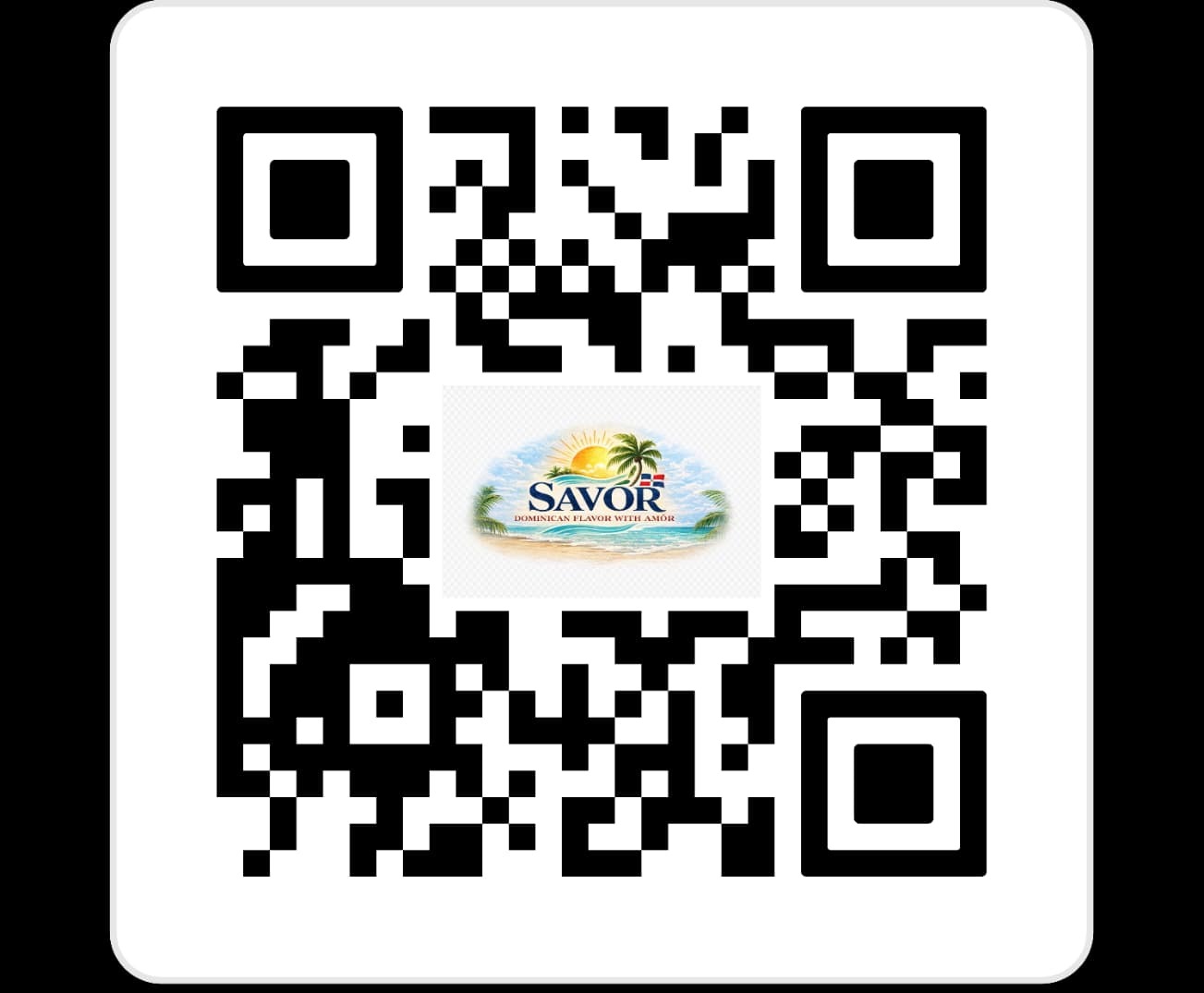 QR code for Savor website